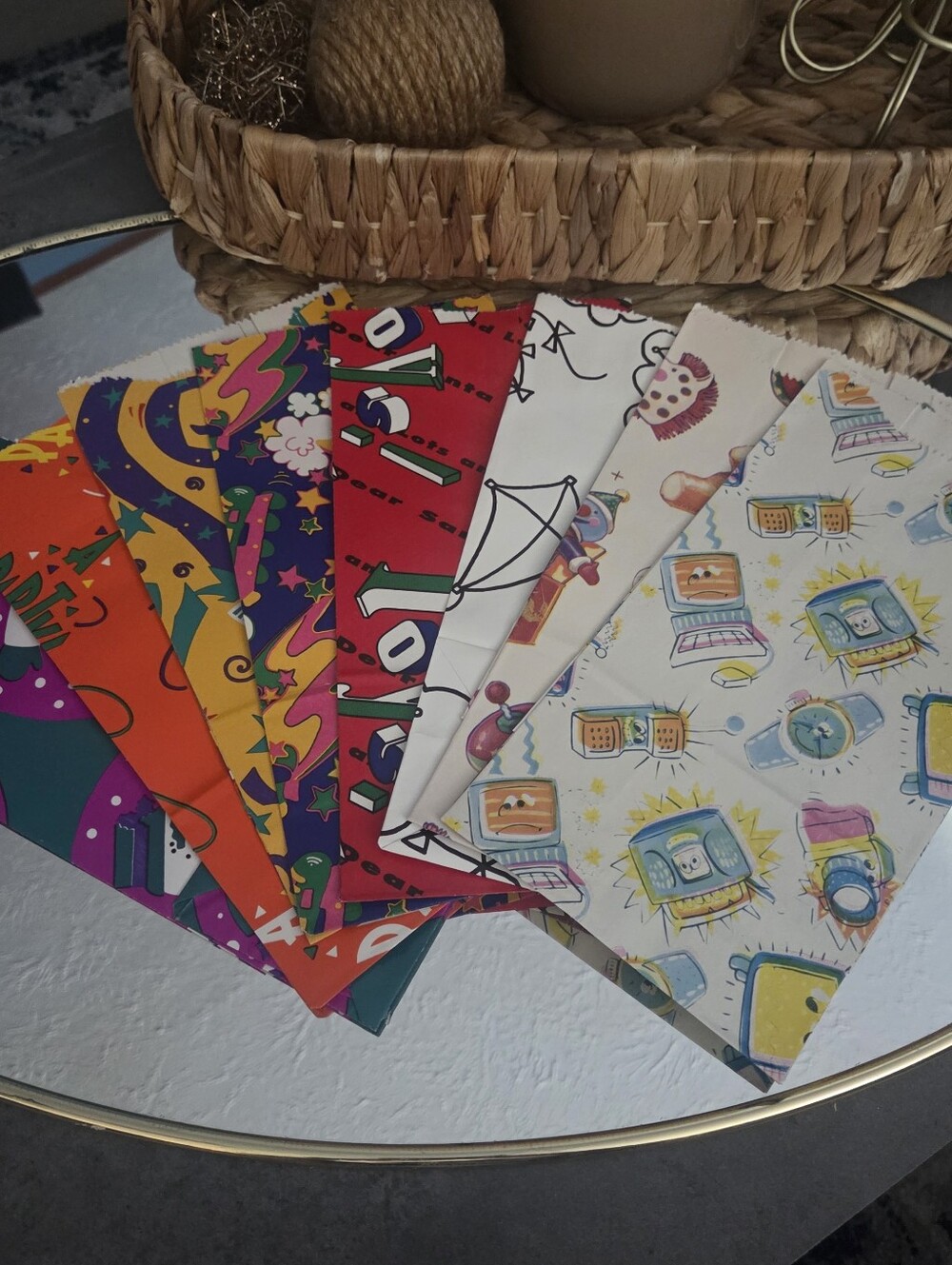Vintage Gift Bag Bundle 80s/90s Birthday, Holiday & Retro Paper Bag Lot